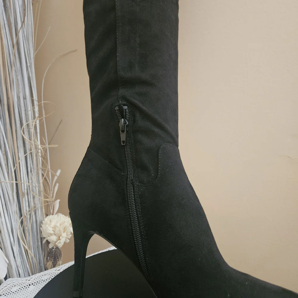 💘💕Womens Aqua Lola Black Knee-High Boots - Size 8.5 - 3.5